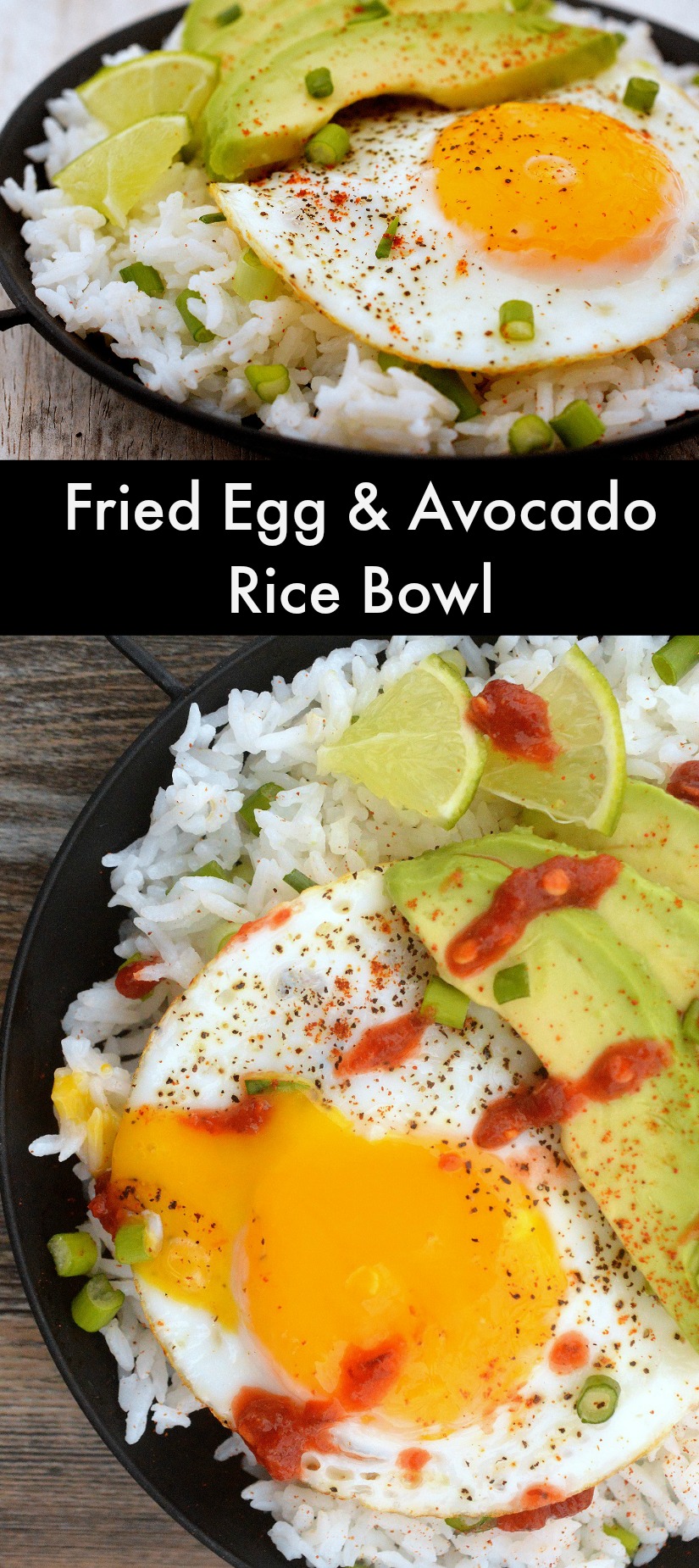 Fried Egg and Avocado Rice Bowl - Fast, satisfying & healthy!