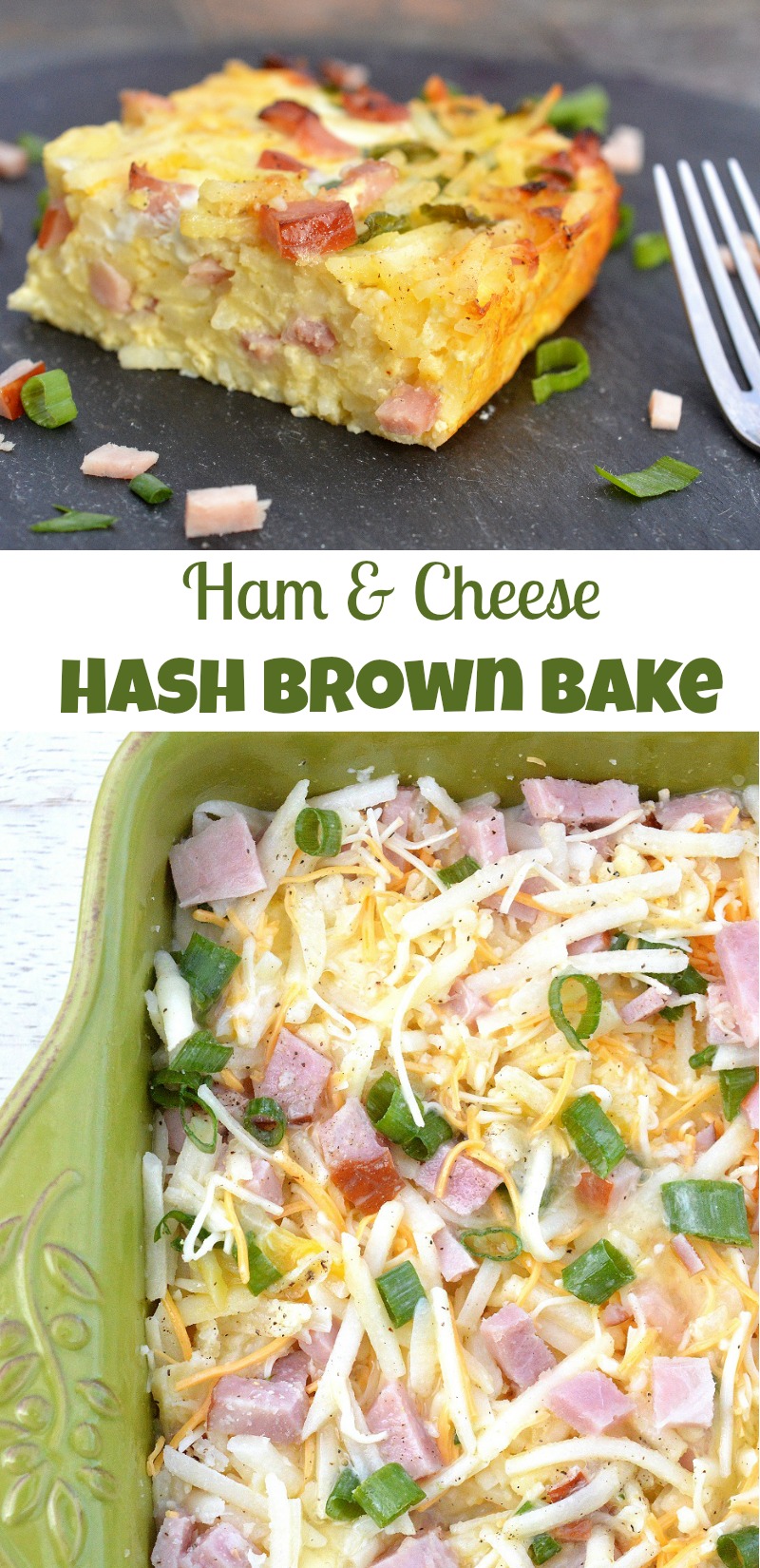 Ham and Cheese Hash Brown Breakfast Casserole. Easy, delicious and a great recipe for leftover ham