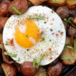 Potato Onion Mushroom and Egg Breakfast Hash - Whole 30 Approved.