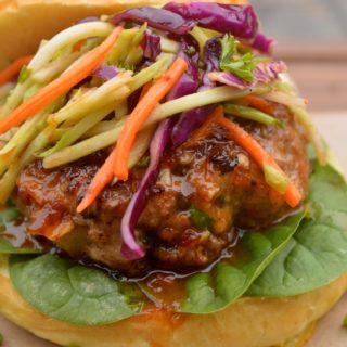 Asian Pork Burger with Ginger Honey Glaze