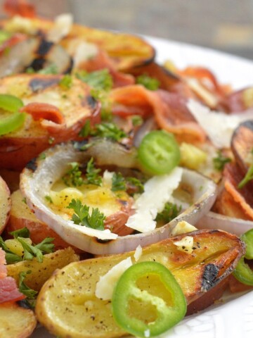 Grilled Potato Salad with Bacon & Jalapenos