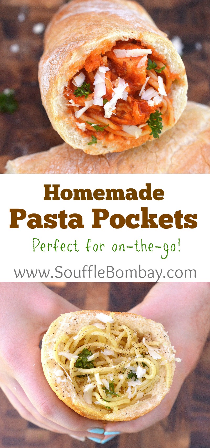 Homemade Pasta Pockets...Perfect for on the go. An inexpensive fun family meal you can feel good about serving your family!