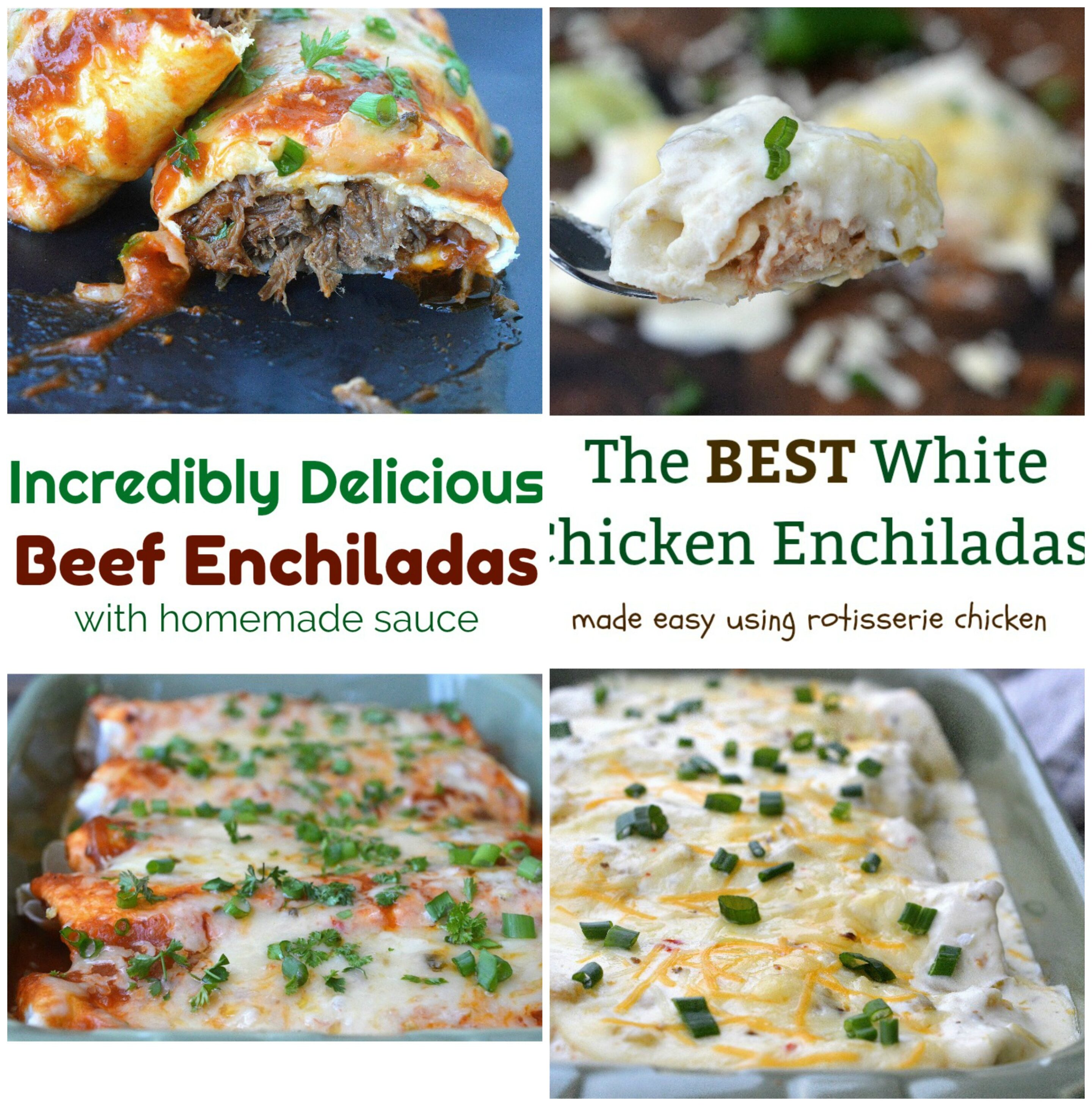 Beef enchiladas and Chicken Enchilada Recipes to make at home!