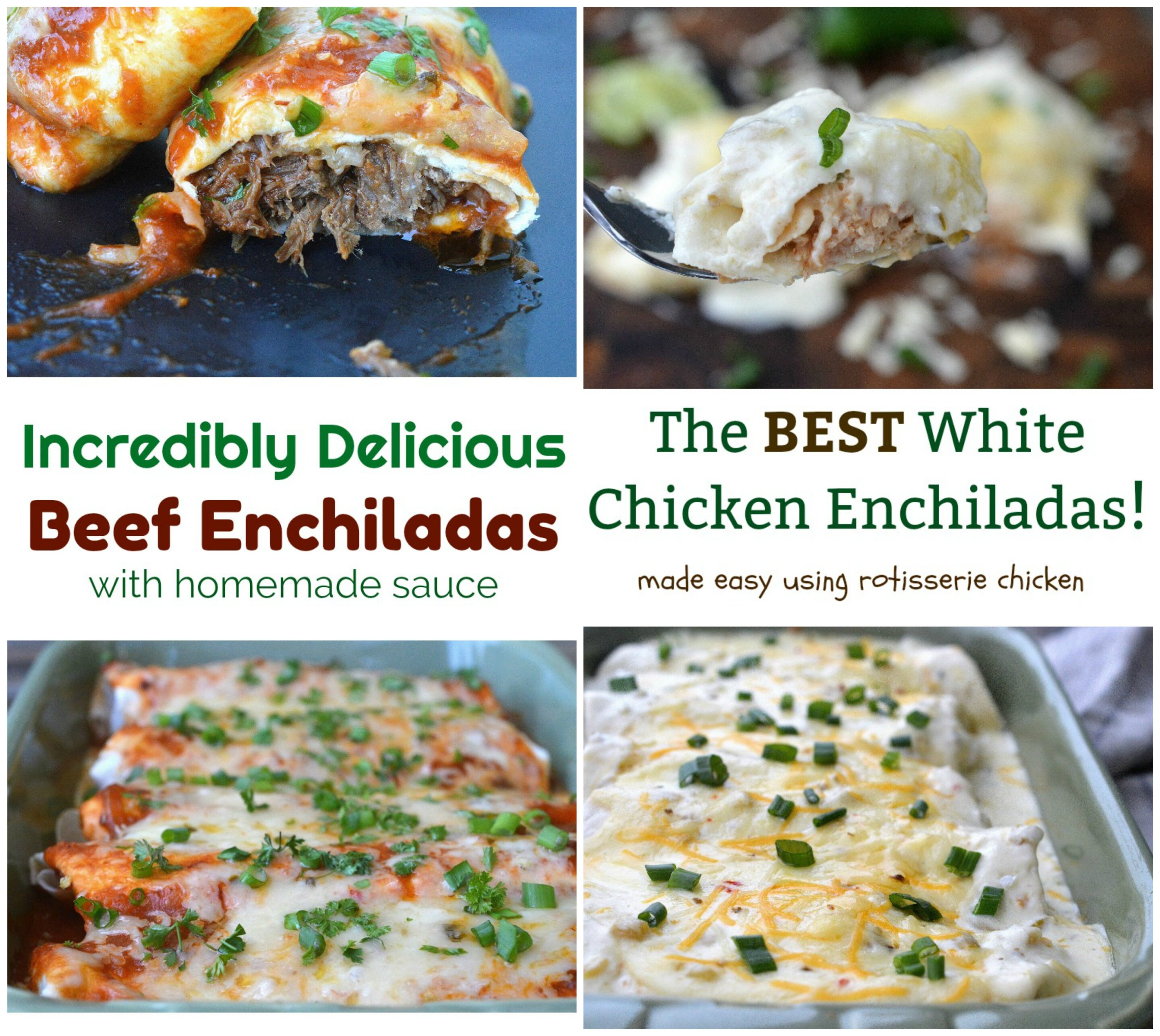 Seriously the BEST Beef and Chicken Enchilada Recipe to make at home!