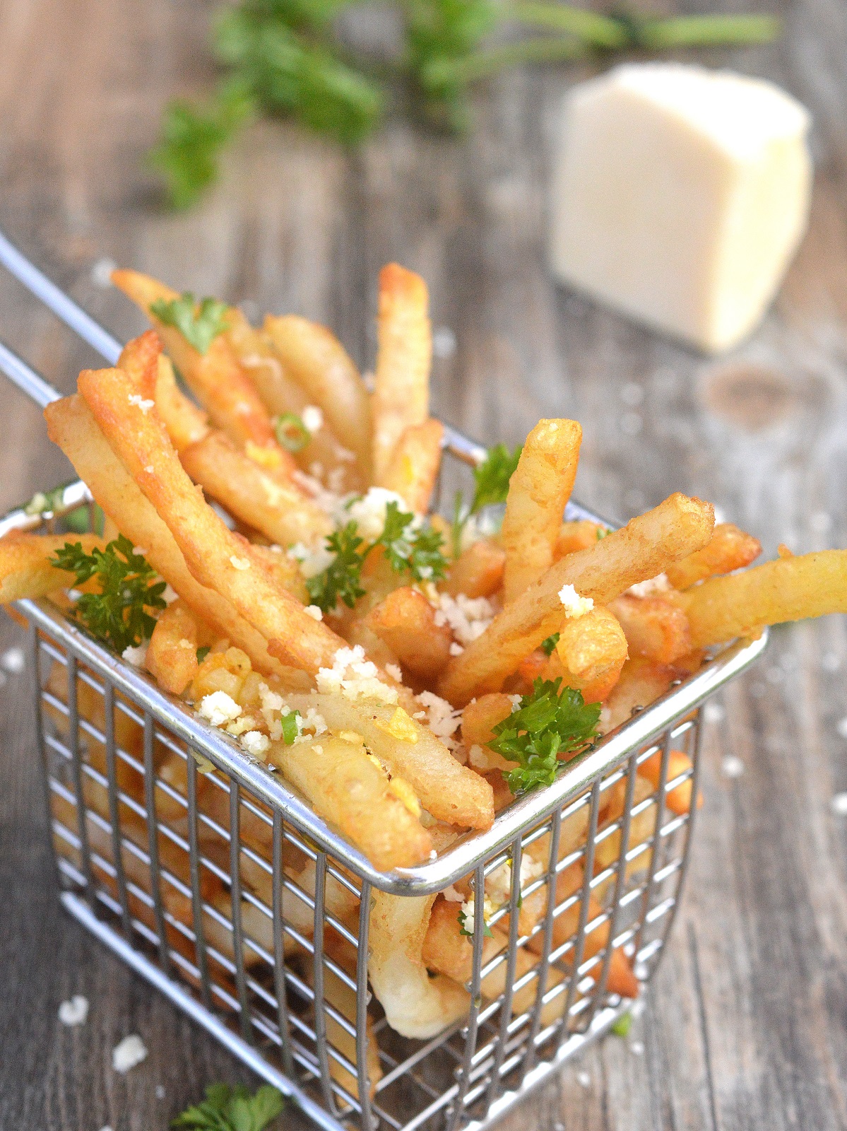 Beer Battered Garlic & Parmesan French Fries Easy to make using frozen beer battered fries! These are really good! 