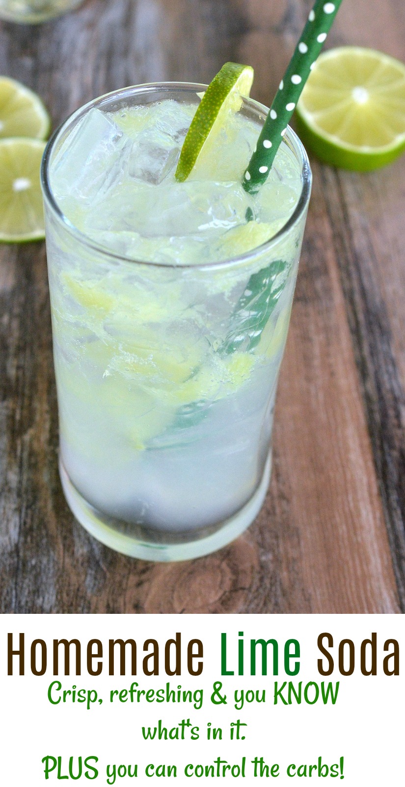 Homemade Fresh Lime Soda is easy to make and lower in calories