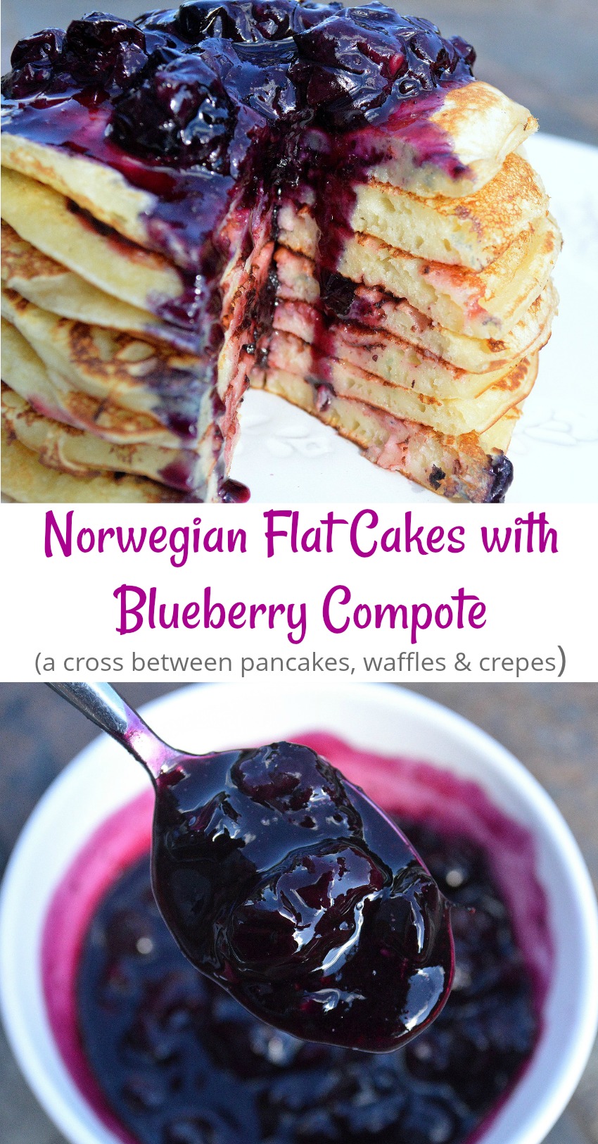 Norwegian Flat Cakes with Blueberry Compote. This Norwegian Pancakes recipe may become your new favorite!family favorite!