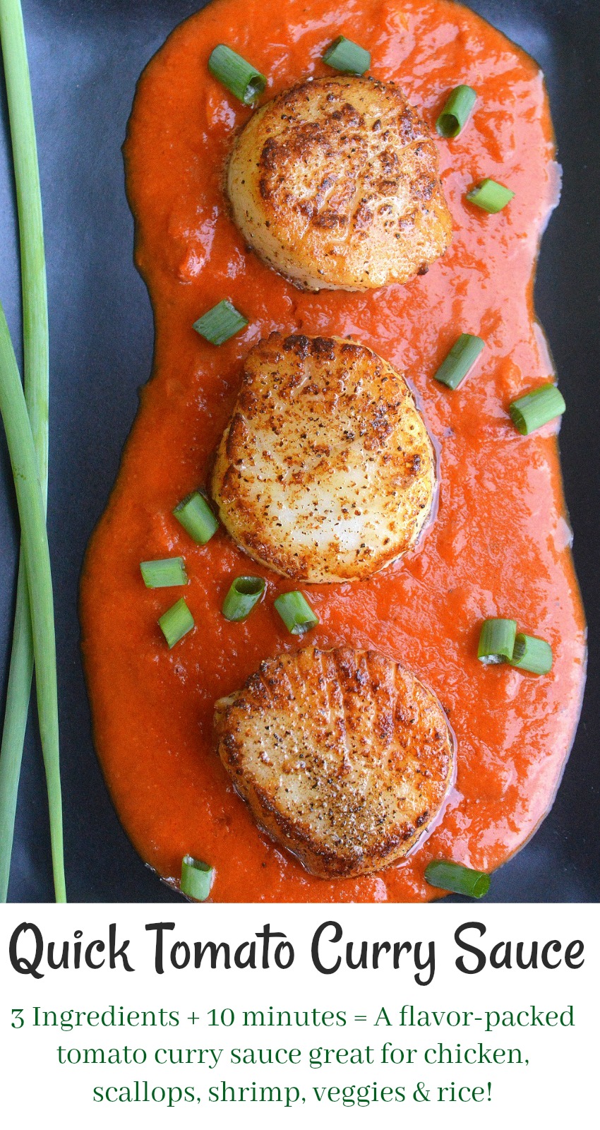 Seared Scallops in a quick, flavorful Thai Curry - Unbelievable flavor, fast!
