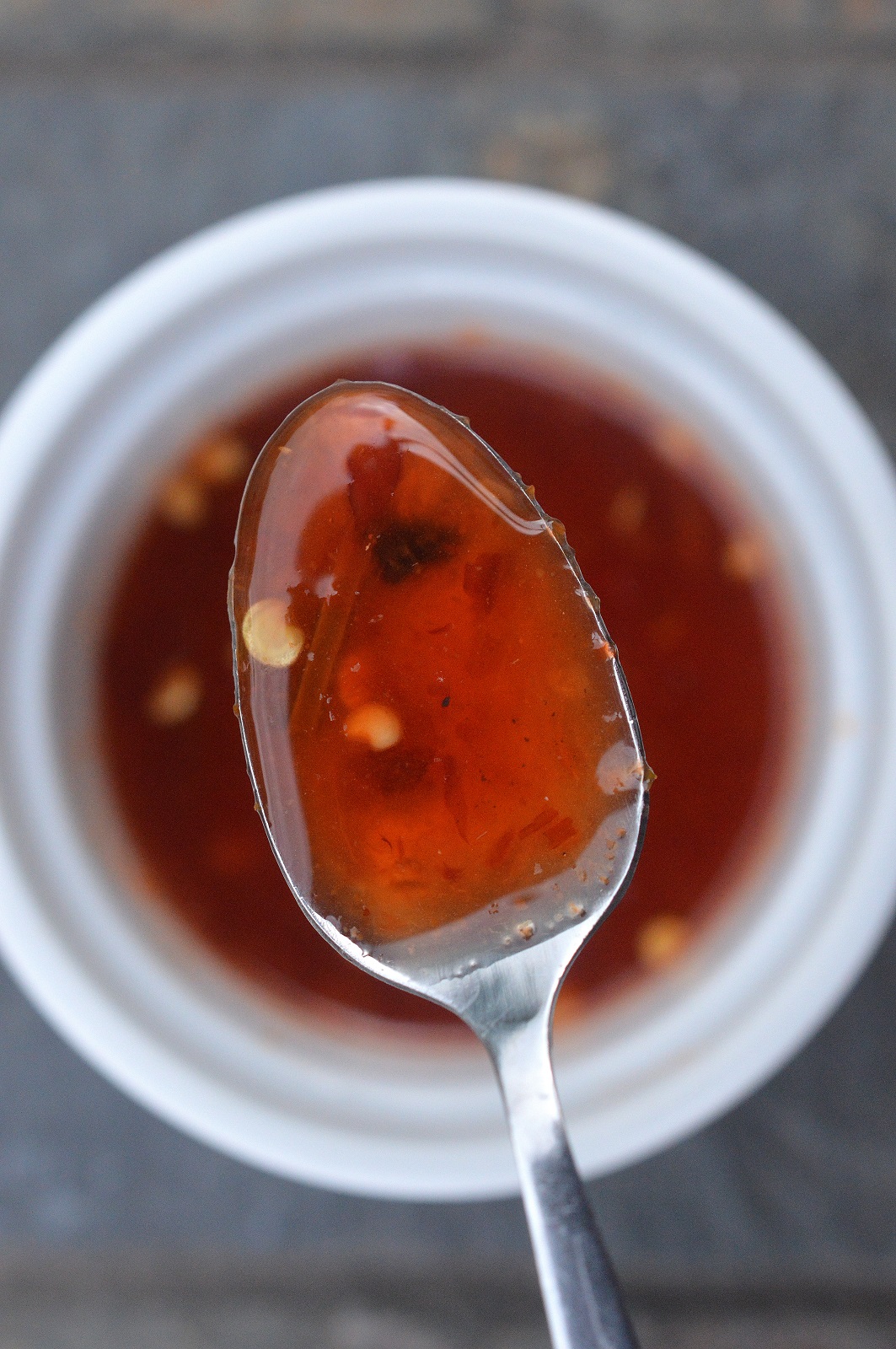 Dipping sauce for Blistered Shishito Peppers with Goat Cheese and Chili Sauce and easy, light appetizer