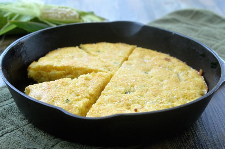 Oprah's Skinny Cornbread Recipe made in a cast iron skillet