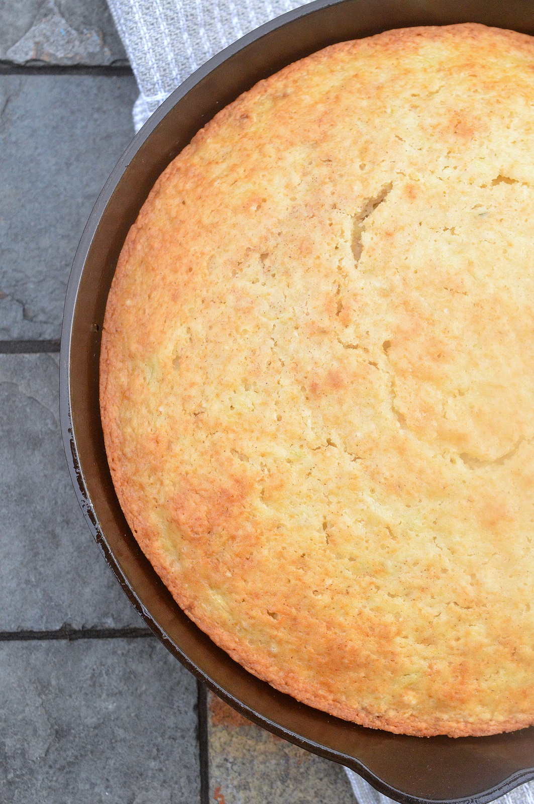 Skillet Zucchini Yogurt Cake. Sweet and moist...Delicious! 