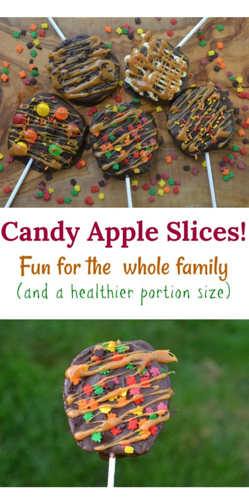 Candy Apple Slices! Fun for the whole family to make...easy too and a healthier portion size!