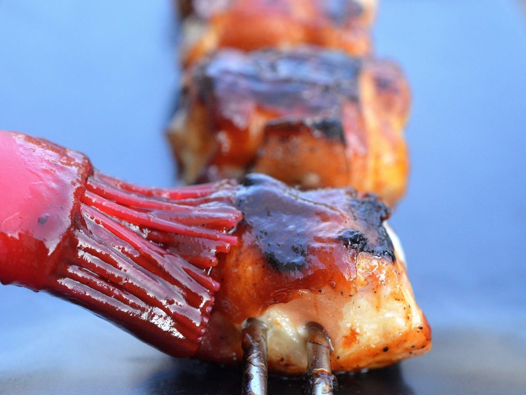 BGrilled Bacon Wrapped Chicken Skewers