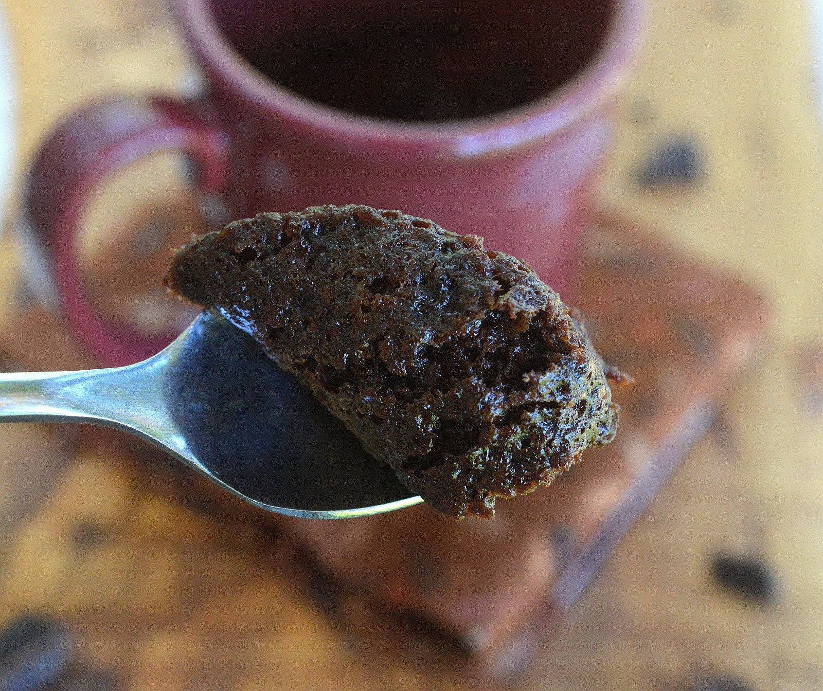 Recipe for a 3 Minute Mug Brownie, it doesn't get any easier than this! Warm and delicious...It hits the spot!