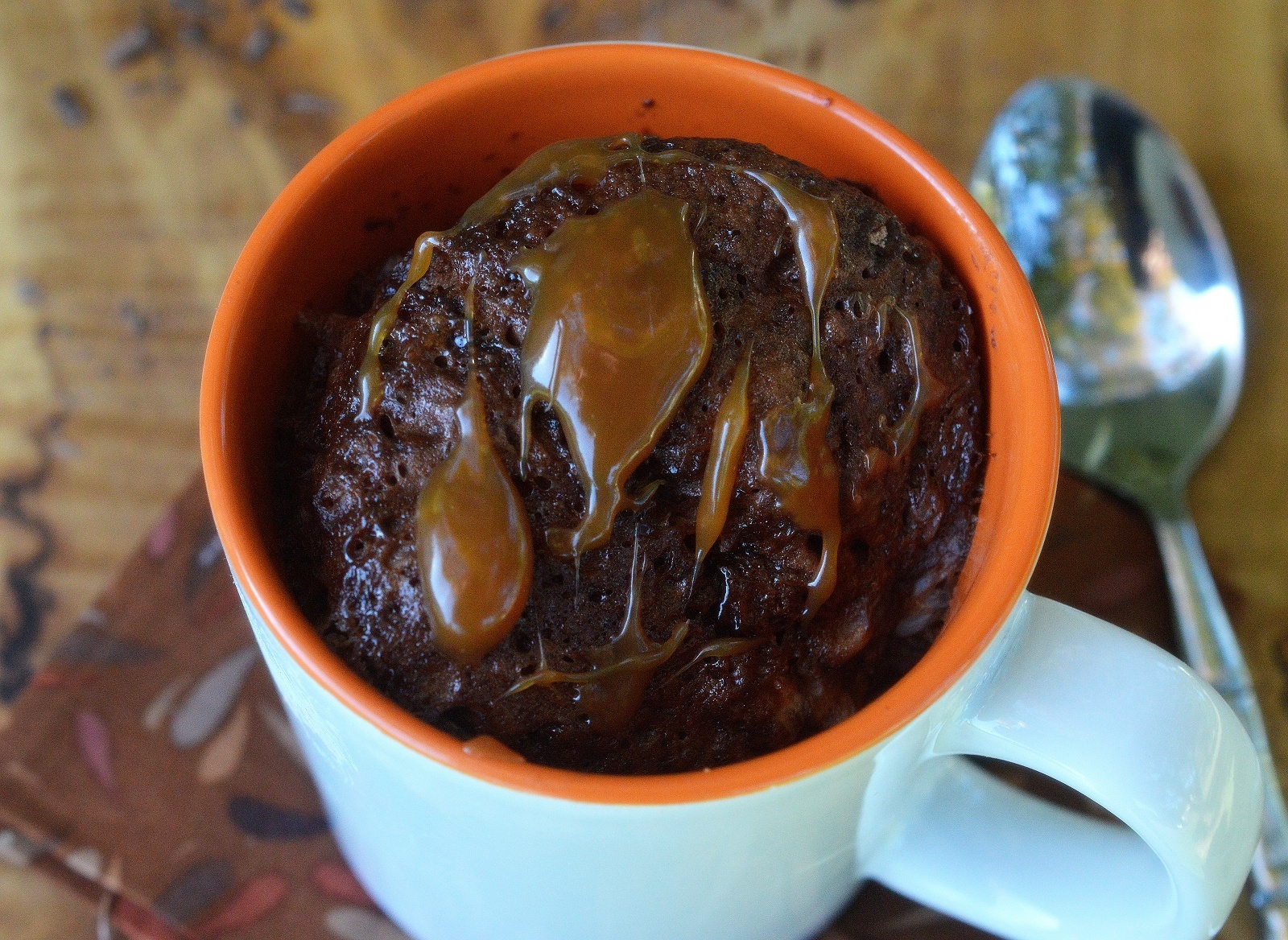 Recipe for a 3 Minute Mug Brownie, it doesn't get any easier than this! Warm and delicious...It hits the spot!