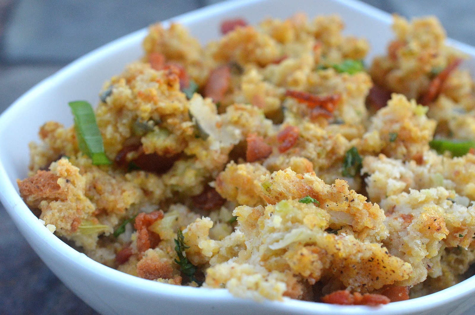 Bacon Sage Cornbread Stuffing...Perfect for the holidays
