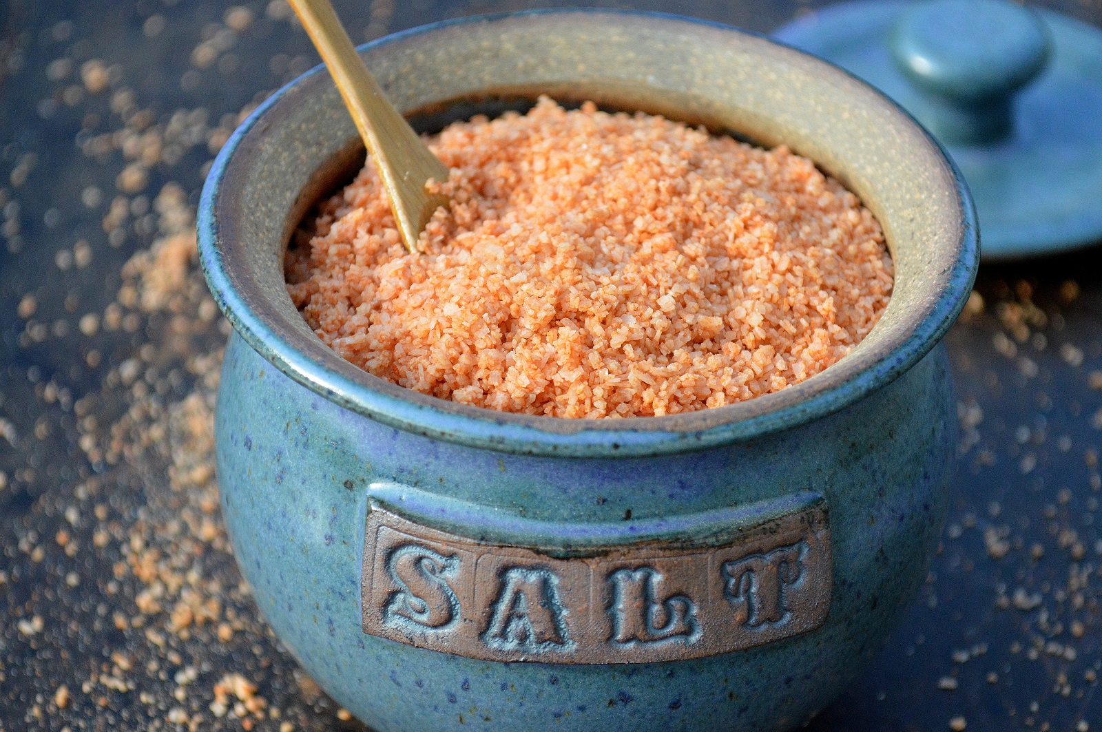 DIY Homemade Sriracha Salt makes a great hostess or holiday gift! It's a flavor explosion and just 2 ingredients!