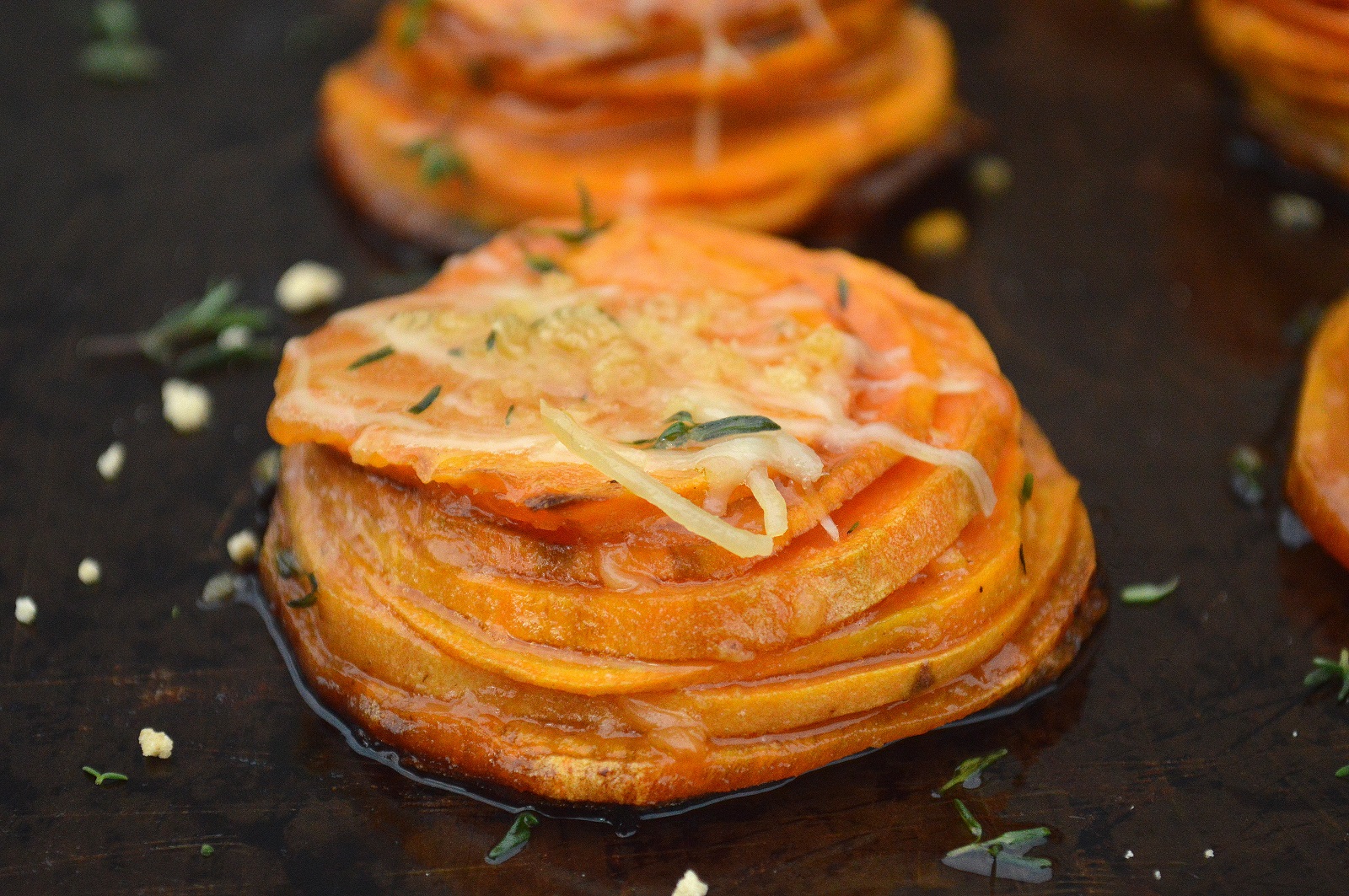 Sweet Potato Stacks
Maple Butter Sweet Potatoes
