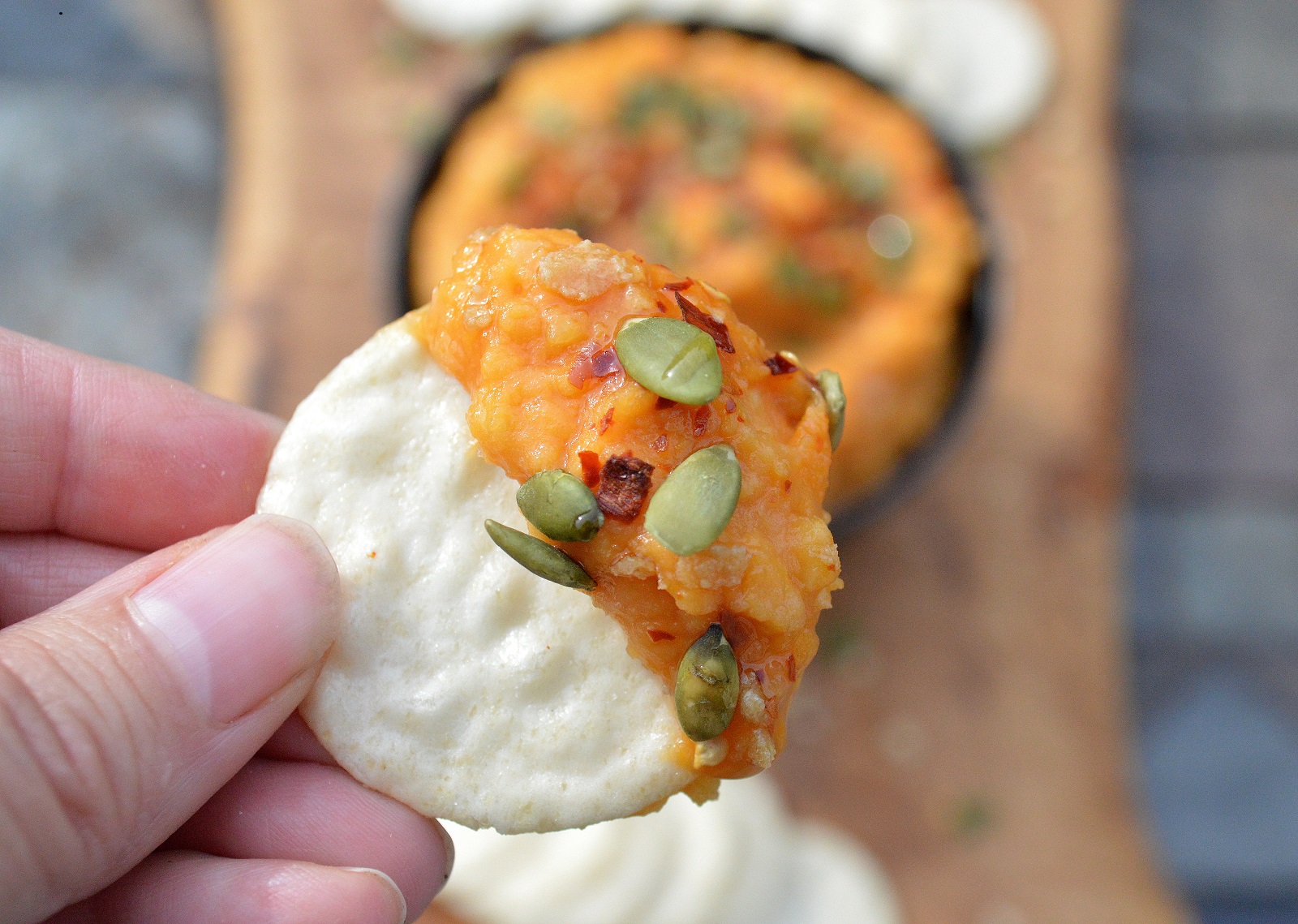 Sweet Potato Hummus is delicious, easy and good for you too!