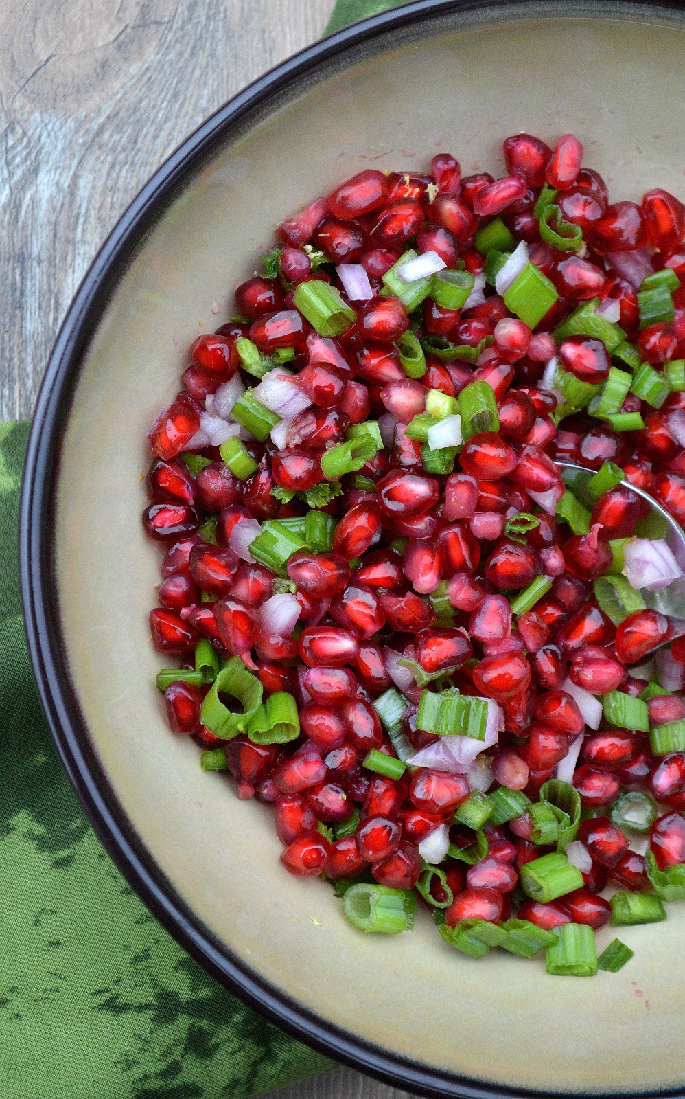 Pomegranate Salsa makes for a festive, pretty and delicious appetizer