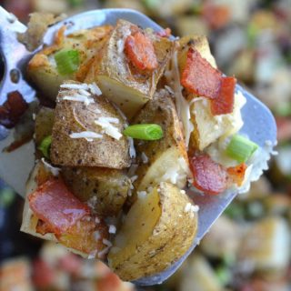 Loaded Sheet Pan Roasted Potatoes are easy and always a hit!