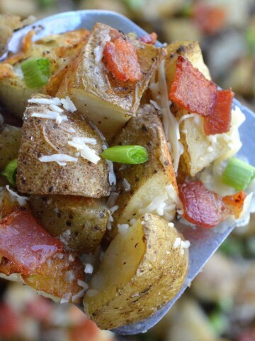 Loaded Sheet Pan Roasted Potatoes are easy and always a hit!
