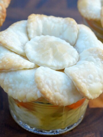 Mini Soup Jars A fun way for kids to cook and eat, making a pie crust topper for soup