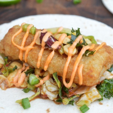 Crispy Fish Tacos with Asian Slaw and Sriracha Mayo - THIS is how it should be done!