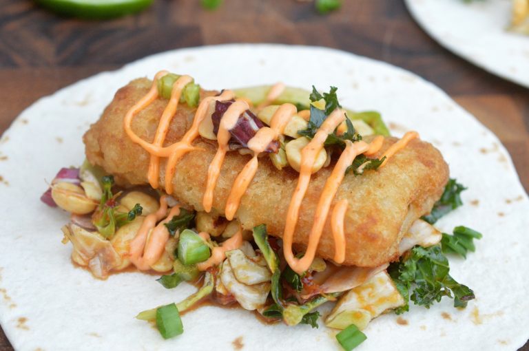 Crispy Fish Tacos with Asian Slaw and Sriracha Mayo - THIS is how it should be done!