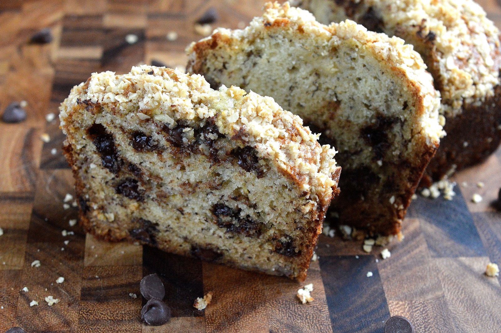Banana Streusel Bread with Chocolate Chips