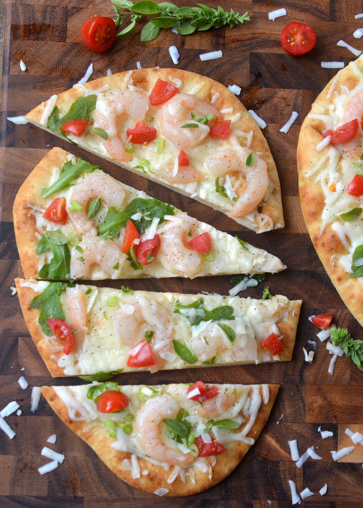 Delicious Shrimp Scampi Flatbread