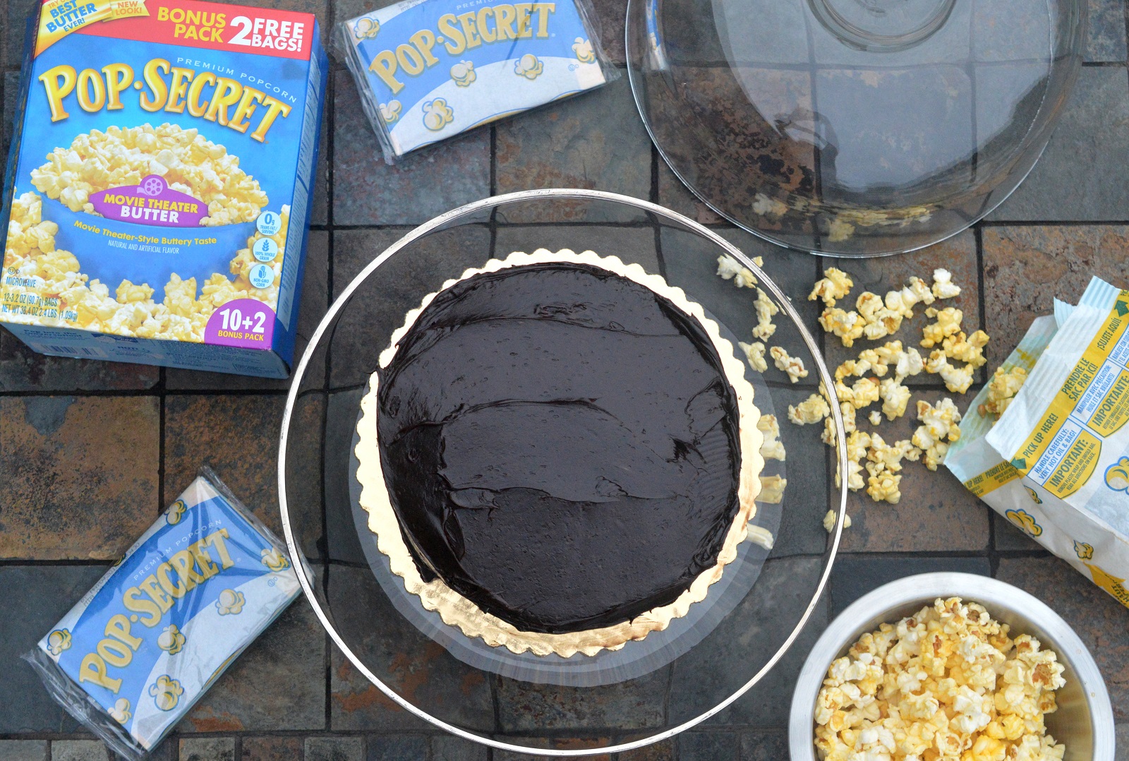 Chocolate Popcorn Cake made with Pop Secret Popcorn