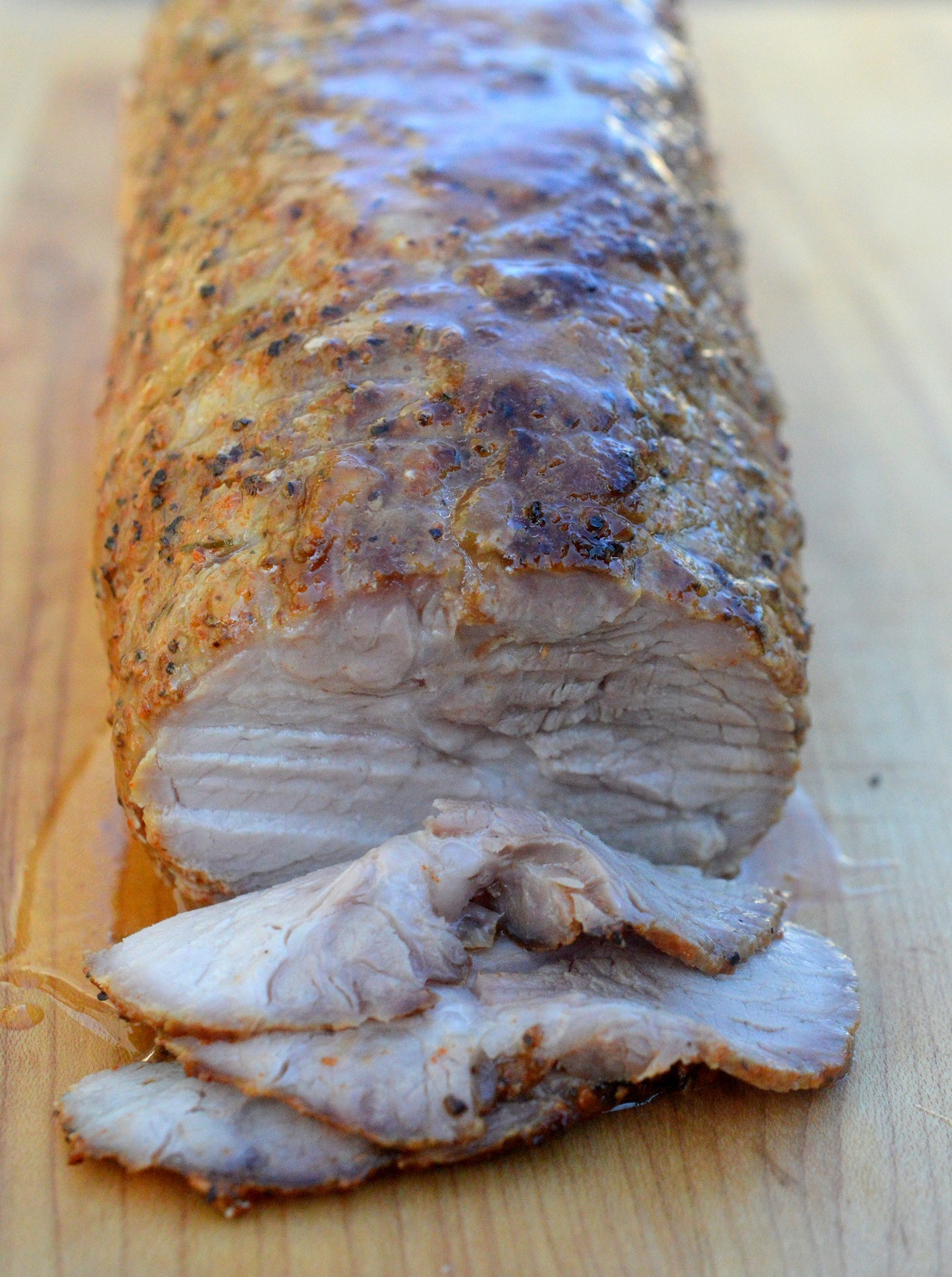 The pork is rested from the previous day’s roasting and ready for slicing to make a Philly Roast Pork Sandwich