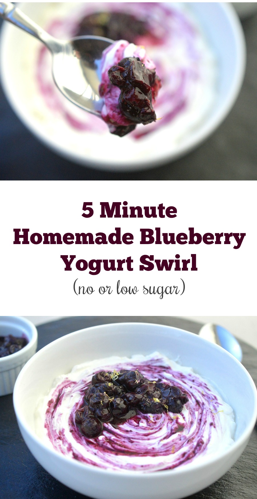 5 Minute Homemade Blueberry Yogurt Swirl 