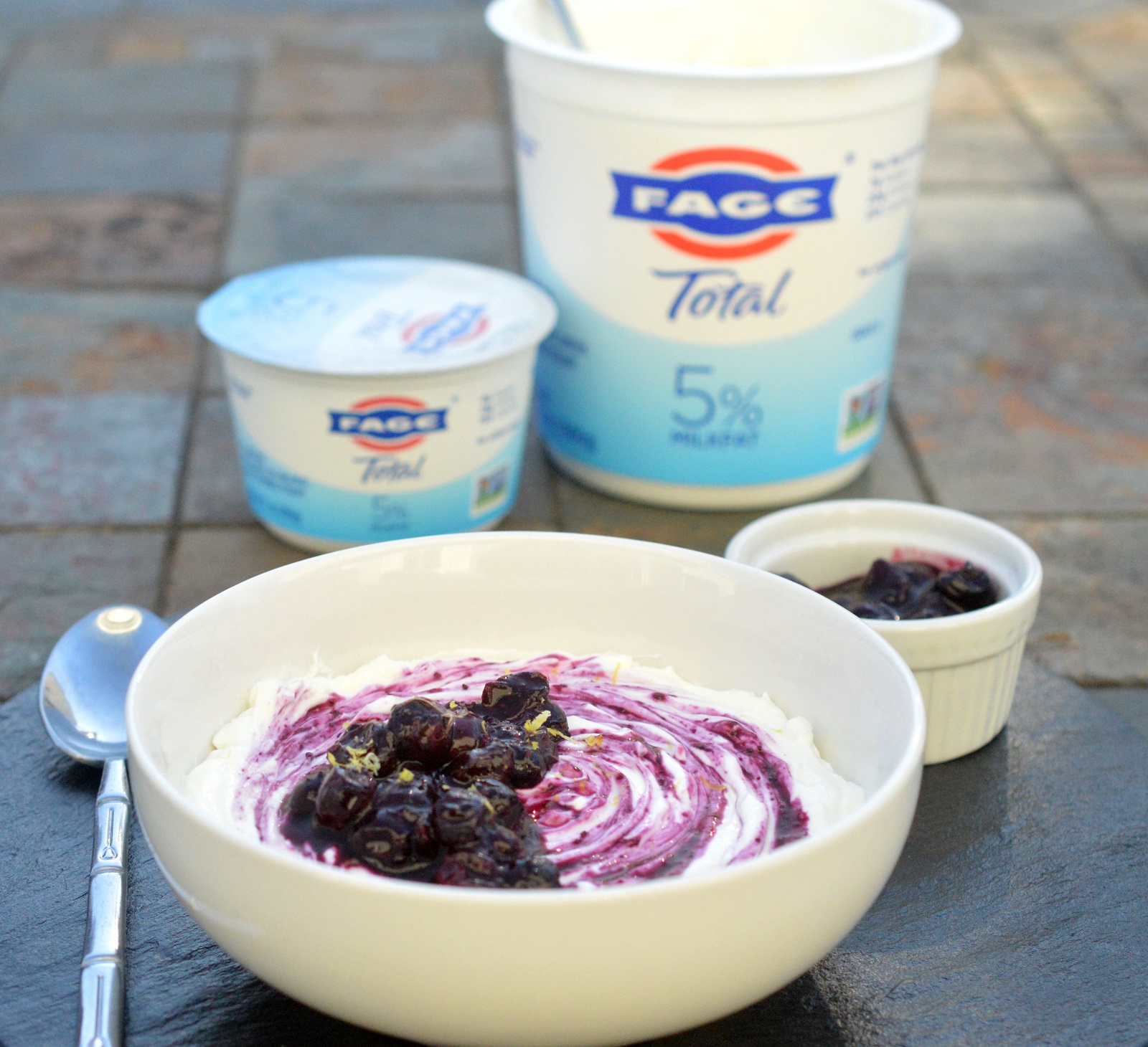 Homemade Blueberry Swirl Yogurt