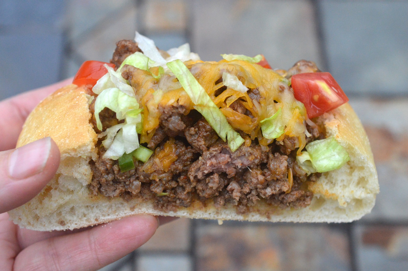 Cheesy Stuffed Taco Bread