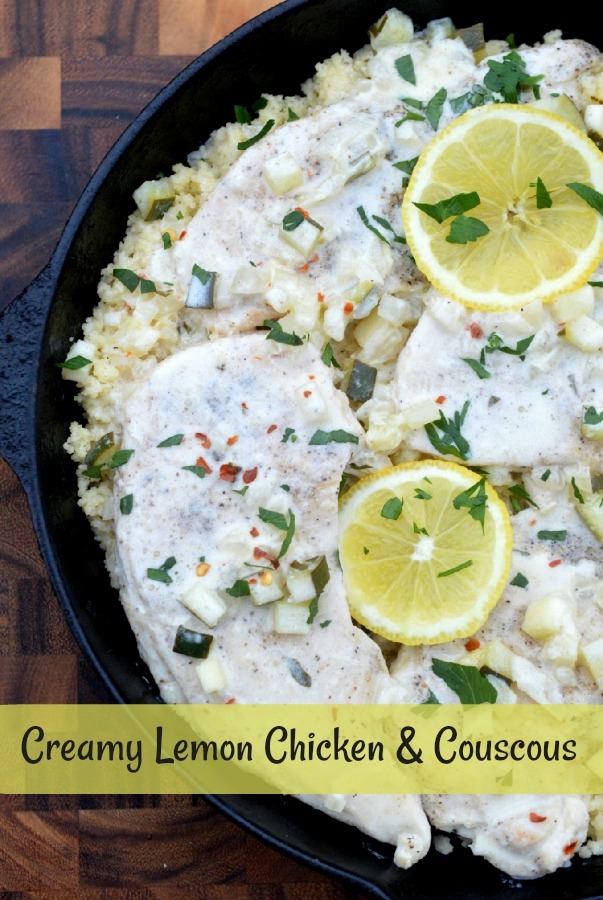 Creamy Lemon Chicken Over Couscous