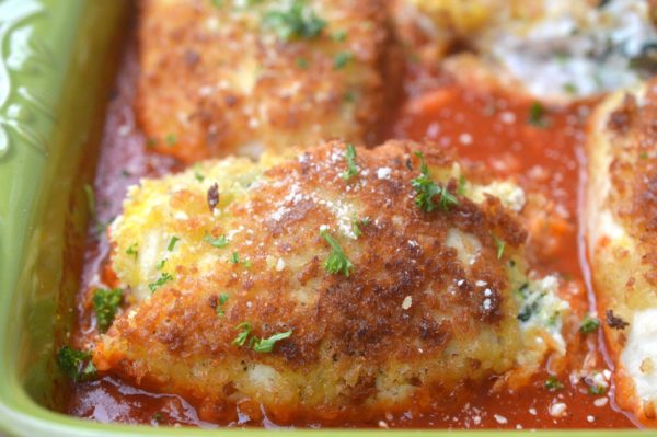 Lasagna Stuffed Chicken Breasts With Spinach