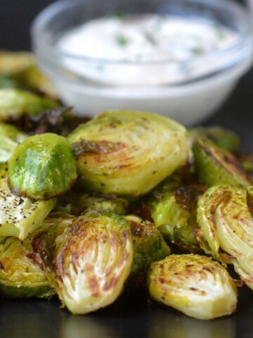 Brussels Sprouts Chips with Quick Lemon Aioli