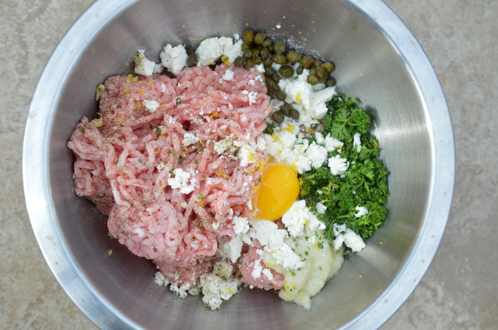 Mediterranean Veal Burger Ingredients