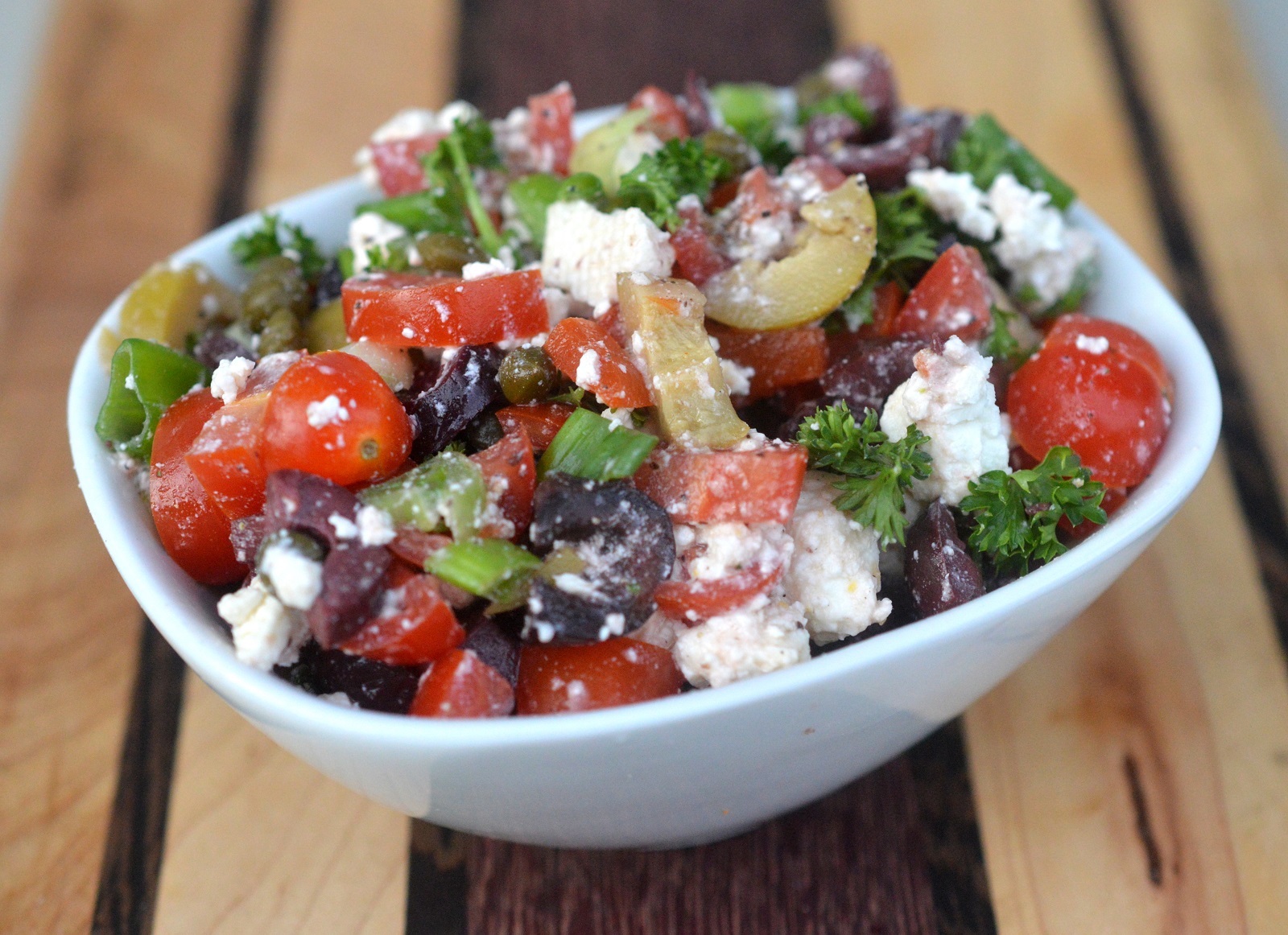 Vibrant fresh Mediterranean Salsa for Burgers