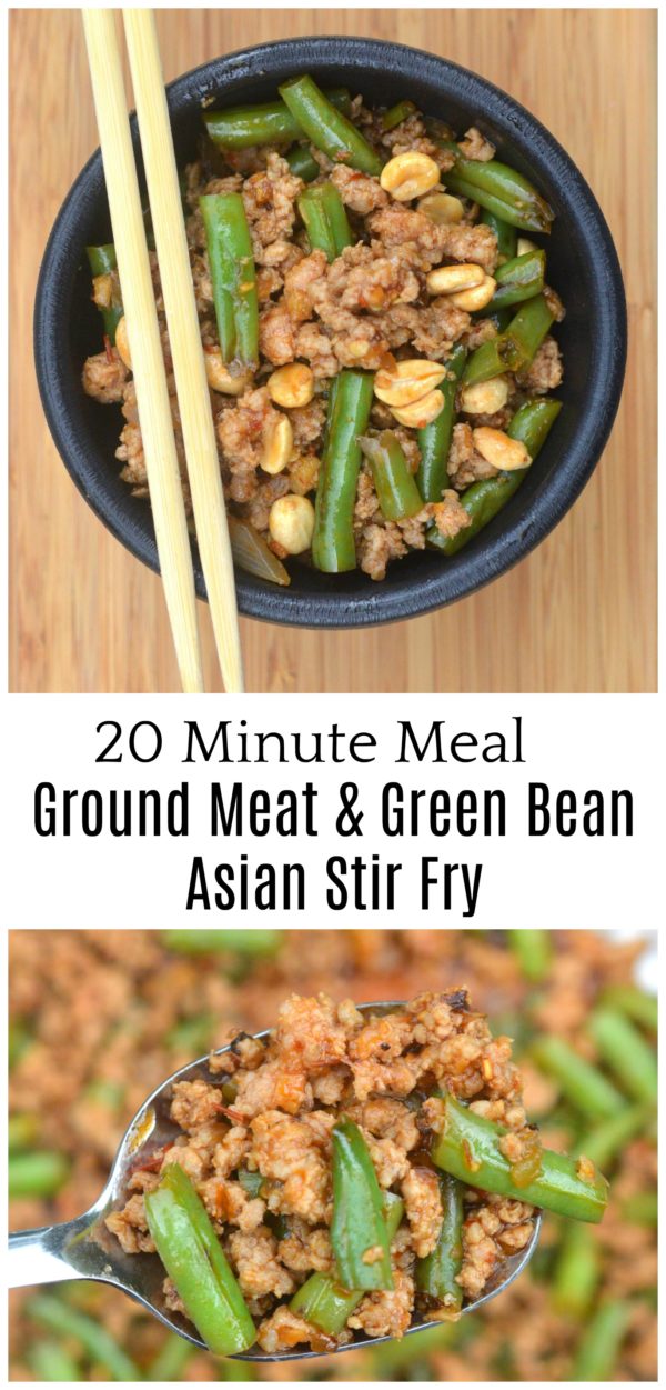 Ground Meat & String Bean Asian Stir Fry