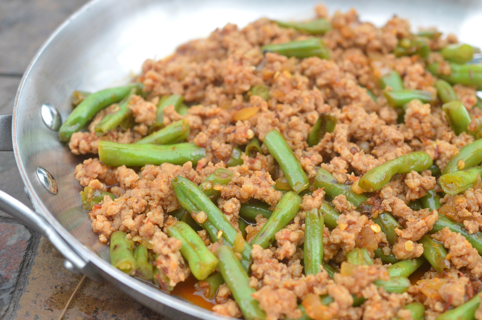 Ground Meat & String Bean Asian Stir Fry