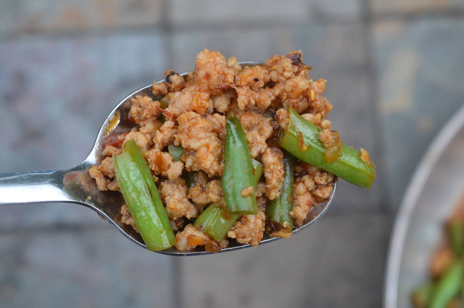 Easy delicious Ground Meat & String Bean Asian Stir Fry