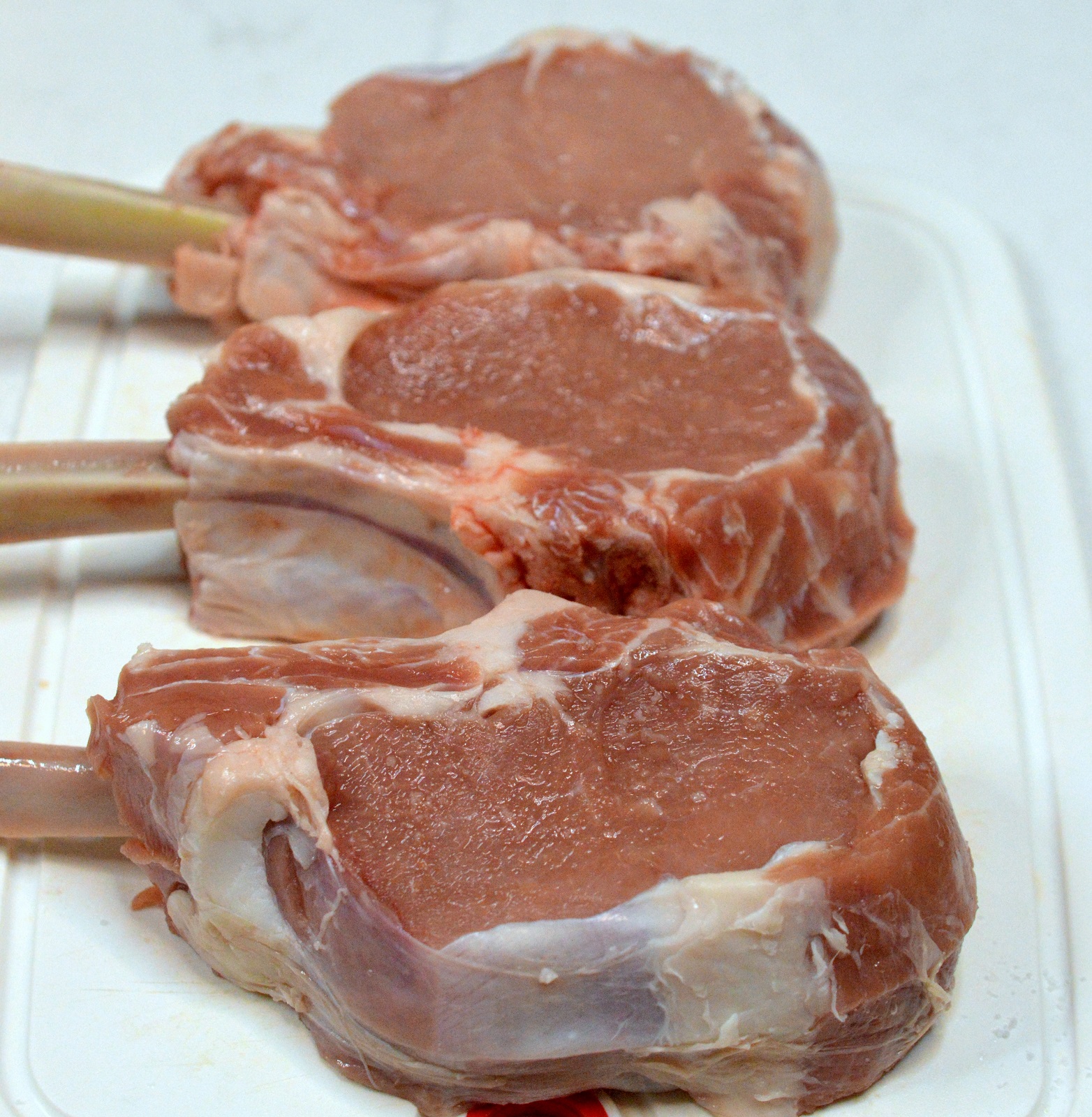 veal chop raw