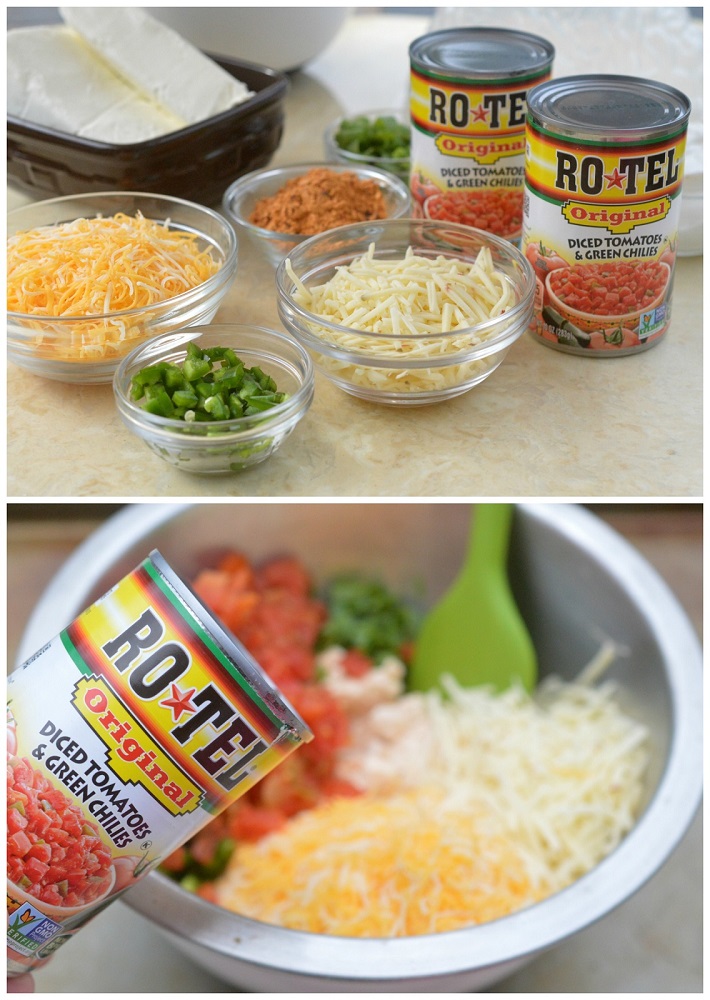 How to make Halloween Mexican Brain Dip. Fun Halloween Party Recipe ingredients.