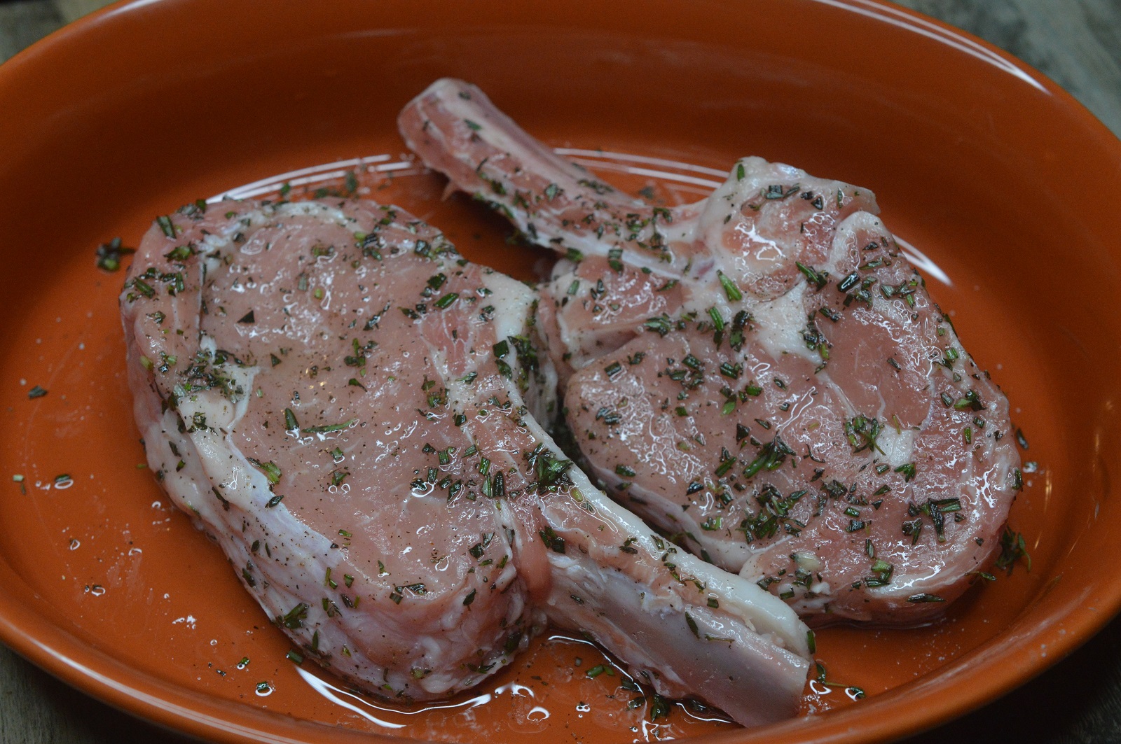 Pan Fried Veal Chops with White Wine Sauce