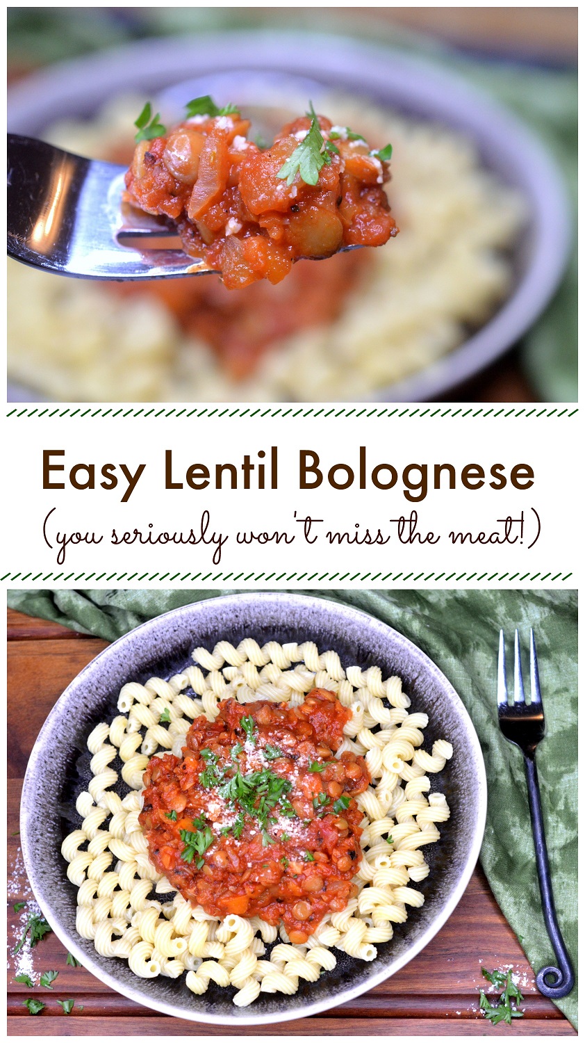 Lentil Bolognese Recipe. Vegetarian or Vegan Lentil Bolognese recipe
