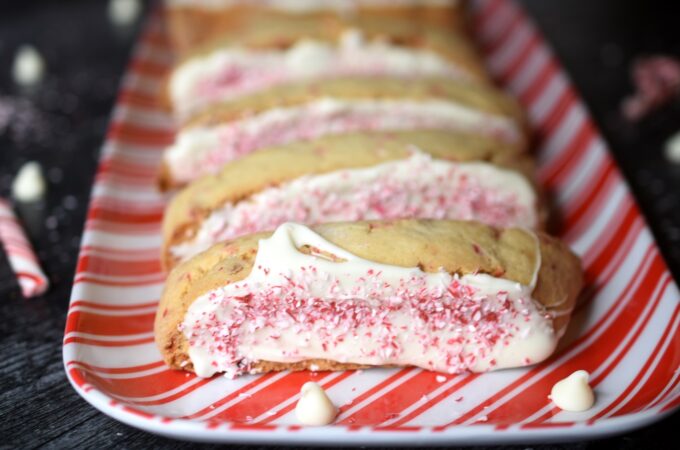 Peppermint White Chocolate Biscotti