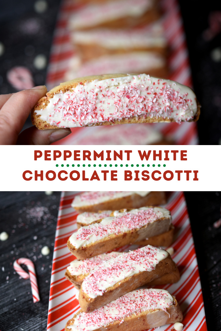 Peppermint White Chocolate Biscotti
